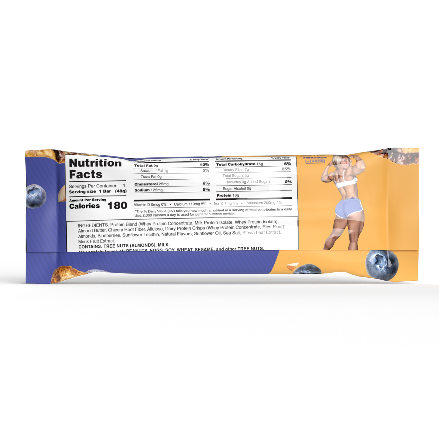 All Natty Protein Bar - Blueberry Almond Muffin