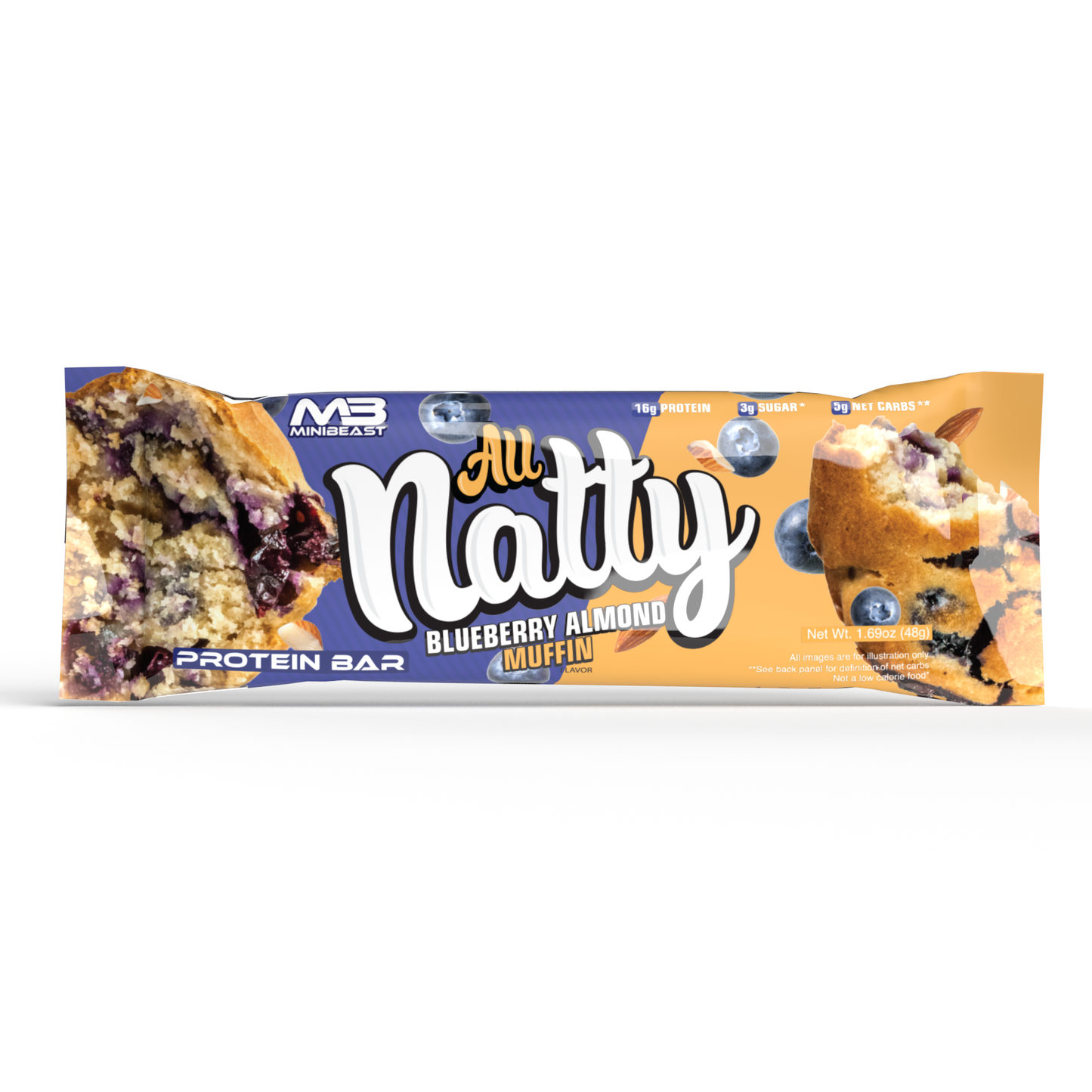 All Natty Protein Bar - Blueberry Almond Muffin