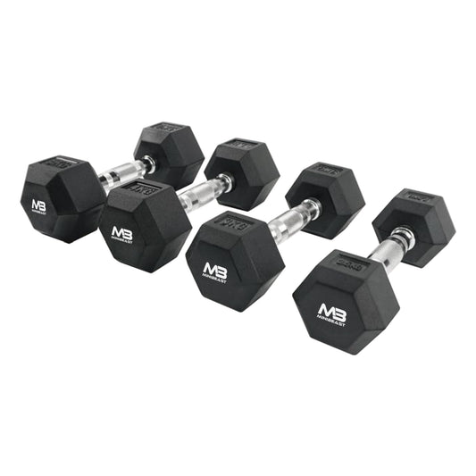 MB Rubber Hex Dumbbell