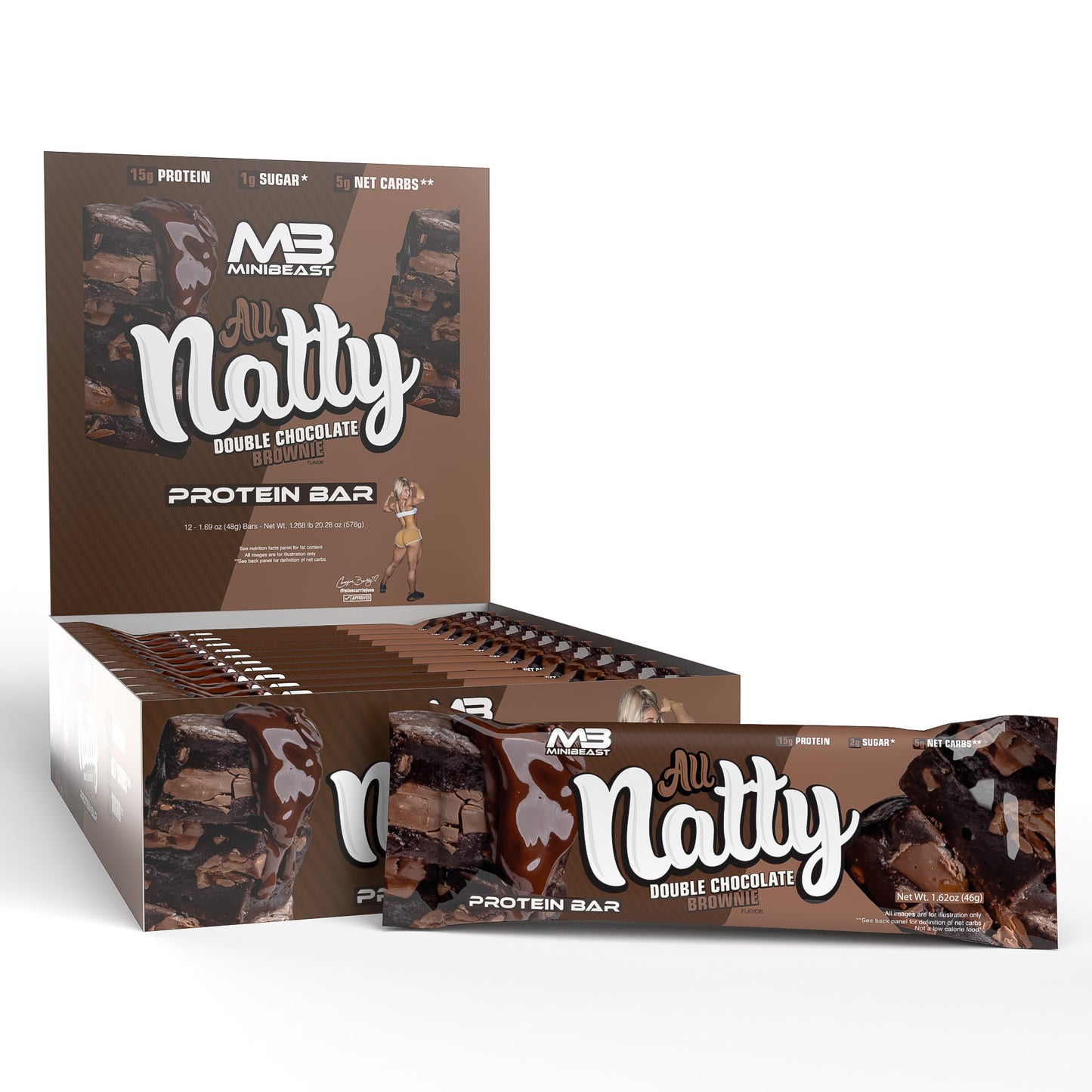 All Natty Protein Bar - Double Chocolate Brownie