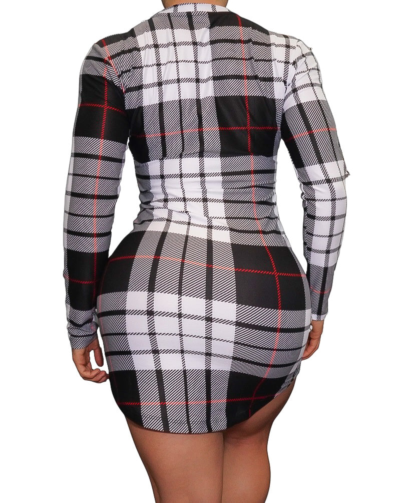 Og T-shirt Dresses - Gingham - Long Sleeve