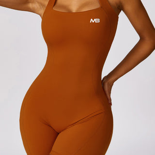 Align Bodysuit Short - Chestnut