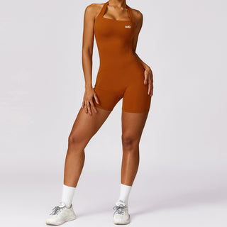 Align Bodysuit Short - Chestnut