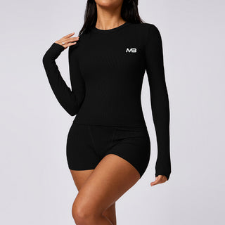 Aurora Long Sleeve Top - Black