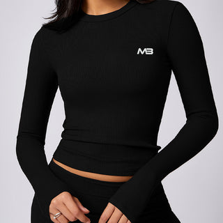 Aurora Long Sleeve Top - Black
