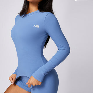 Aurora Long Sleeve Top - Baby Blue