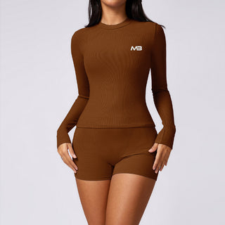 Aurora Long Sleeve Top - Coffee