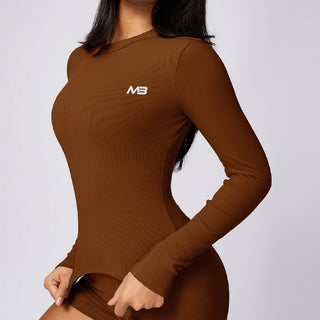 Aurora Long Sleeve Top - Coffee