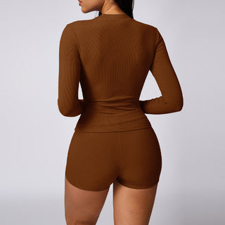 Aurora Long Sleeve Top - Coffee