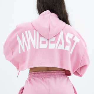 Boyfriend Cropped Hoodie - Baby Pink