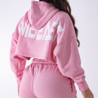 Boyfriend Cropped Hoodie - Baby Pink