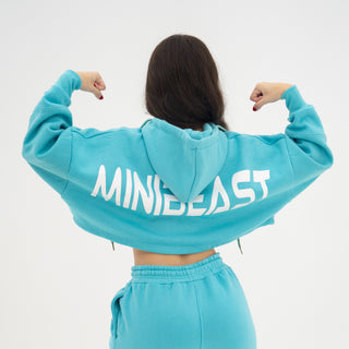 Boyfriend Cropped Hoodie - Tahiti Blue