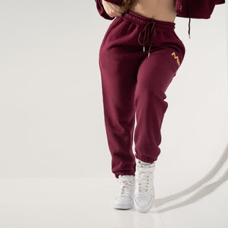 Boyfriend Joggers - Maroon