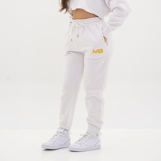 Boyfriend Joggers - White