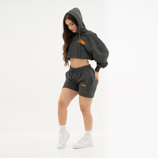 Boyfriend Biker Shorts - Charcoal Grey