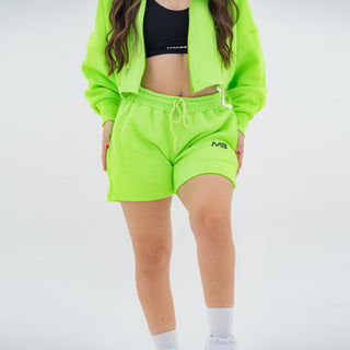 Boyfriend Biker Shorts - Neon Green