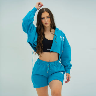 Boyfriend Biker Shorts - Sky Blue