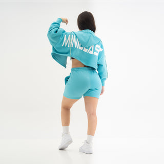 Boyfriend Biker Shorts - Tahiti Blue