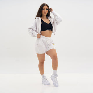 Boyfriend Biker Shorts - White