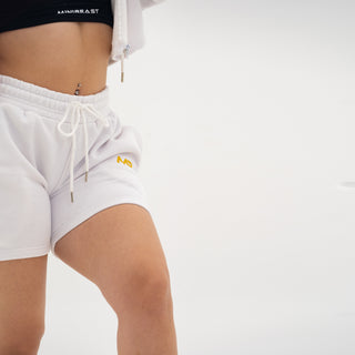 Boyfriend Biker Shorts - White