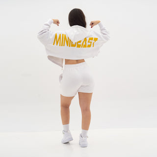 Boyfriend Biker Shorts - White