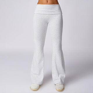 Cora Flare Leggings - Heather White