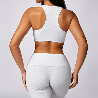 Cora Sports Top - Heather White