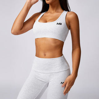 Cora Sports Top - Heather White