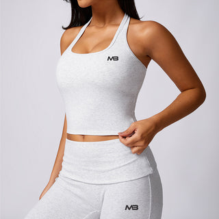 Cora Tank Top - Heather White