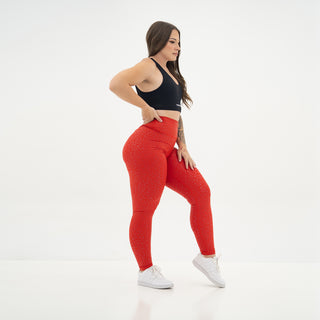 Curve Classic Leggings Pattern - Red Cheetah