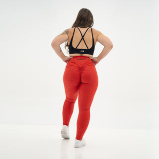 Curve Classic Leggings Pattern - Red Cheetah