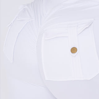 Curve Cargo EVO Flare Leggings - White
