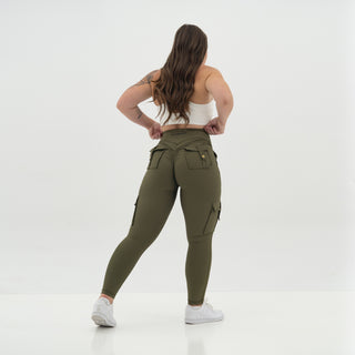 Curve Cargo EVO Leggings - Army Green