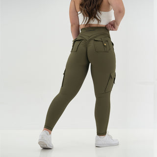 Curve Cargo EVO Leggings - Army Green