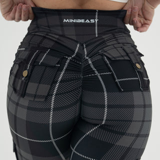 Curve Cargo EVO Leggings Pattern - Charcoal Gingham