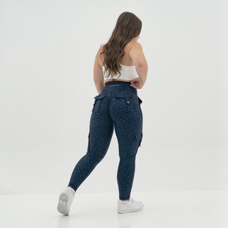 Curve Cargo EVO Leggings Pattern - Navy Cheetah