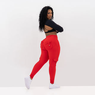 Curve Cargo EVO Leggings - Scarlett