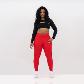 Curve Cargo EVO Leggings - Scarlett