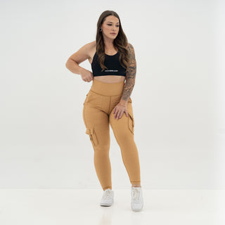 Curve Cargo EVO Leggings Pattern - Tan Cheetah