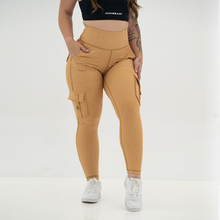 Curve Cargo EVO Leggings Pattern - Tan Cheetah