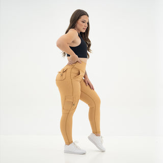 Curve Cargo EVO Leggings Pattern - Tan Cheetah