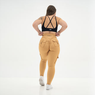 Curve Cargo EVO Leggings Pattern - Tan Cheetah