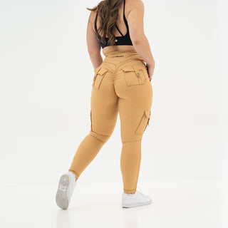 Curve Cargo EVO Leggings Pattern - Tan Cheetah