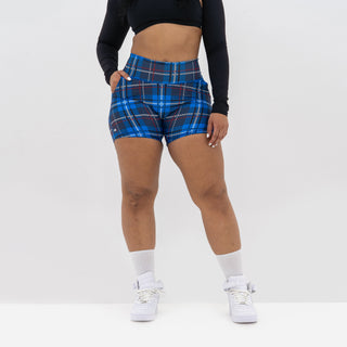 Curve Cargo EVO Shorts Pattern - Blue Gingham