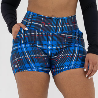Curve Cargo EVO Shorts Pattern - Blue Gingham