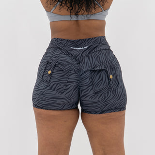 Curve Cargo EVO Shorts Pattern - Charcoal Zebra