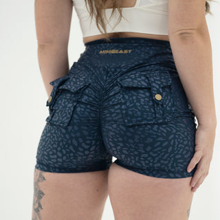 Curve Cargo EVO Shorts Pattern - Navy Cheetah