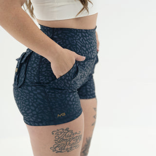 Curve Cargo EVO Shorts Pattern - Navy Cheetah