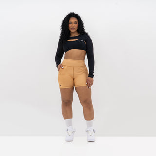 Curve Cargo EVO Shorts Pattern - Tan Cheetah