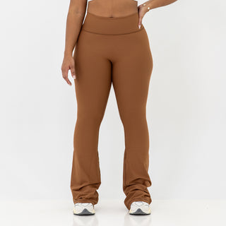 Curve Cargo Flare Leggings - Mocha